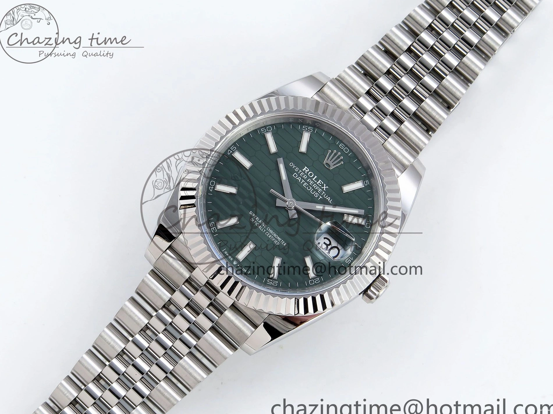 MiroTime 0518 Chic Datejust 41mm 126234 904L Steel HGF 1:1 Best Edition Green Textured Dial on SS Bracelet VR 1473